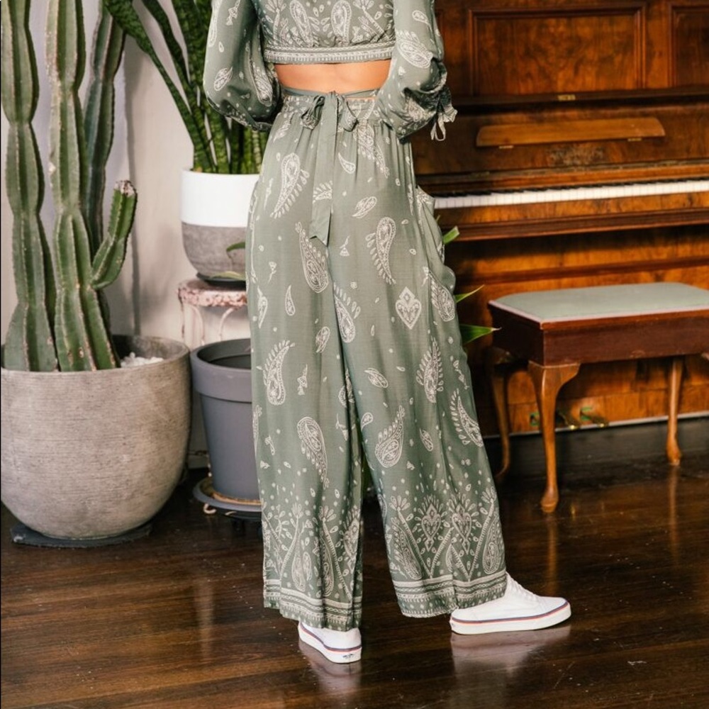 RUBEN BOHO WIDE LEG PANTS IN CONSTANCE PRINT JAASE - Picture 5 of 8